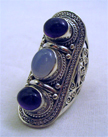 3-stone jali big ring