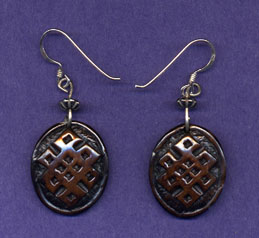 Bone Endless Knot Earring