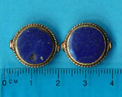 Brass Round Lapis, 2 cm.JPG
