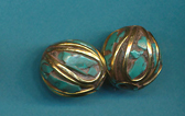 Brass Round Loop Turquoise