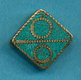 Brass square, turquoise, circle over line.JPG