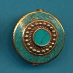 Circle in Disc with Dots Turquosie