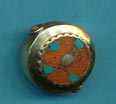 Circular coral with turquoise accents
