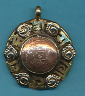 Copper Coin with Om Mani Padme Hum Pendant