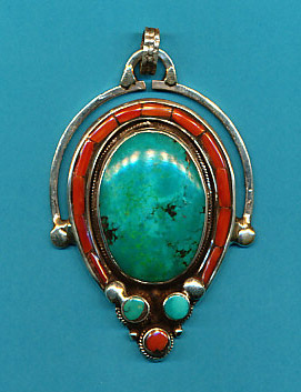 Coral and Turquoise Oval.JPG