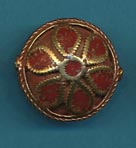 Disc Six Petal Flower, Coral