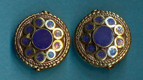 Disc with many circles lapis