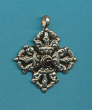 Double Dorje with garnet