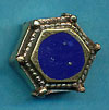 Hexagonal Brass Lapis