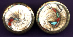 Inlayed Shell Disc with Brass Border