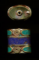 Jambati Bead lapis and turquoise