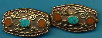 Large Flat Bead with Scroll