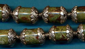 Large Silver Capped Green Agate.JPG