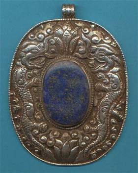 Nilofur 2 Dragon Pendant  Lapis