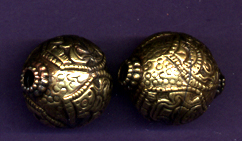 Nilofur Carved Brass Beads