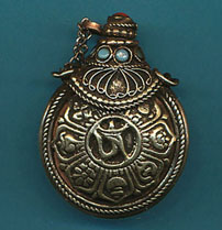 Om Astamangala Coin Bottle  Snuf