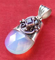 Opalized Glass Pendants