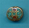 Oval Turq. Coral Two Circles
