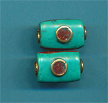 Rectangle Turquoise Coral Spot