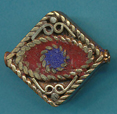 Square Filigree Coral and Lapis