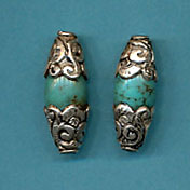 Sterling silver Capped Turquoise long