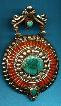 Turq. and Coral Medallion.JPG